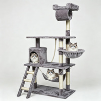En gros, Arbre à chat moderne, luxueux, écologique, personnalisé, en carton, avec grand condo pour animaux en peluche et griffoir en bois de sisal naturel