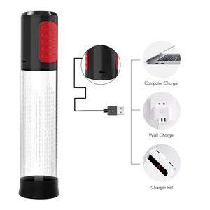 ハンサムアップ 防水 強力 ペニス増大 充電式 電動真空ポンプ プロ ペニス増大器 - Product Image 4