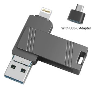 Clé USB à prix d'usine, fonction 3-en-1 pour <span class=keywords><strong>iPhone</strong></span>, Android, PC de jeu, ordinateur, 8 Go, 16 Go, 32 Go, 64 Go, clé USB OTG pour <span class=keywords><strong>iPhone</strong></span> - Product Image 1