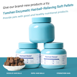 Granulés de formule enzymatique pour chats et chiens, contrôle des boules de poils, santé digestive et cutanée, absorption rapide, complément d'huile de poisson et de vitamine E - Product Image 2