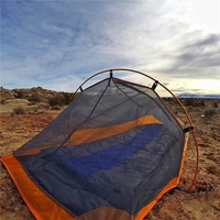 Tente Tipi Double Couche Anti-Eau Oxford Quatre Saisons pour 1 Personne, Abri Coupe-Vent pour Camping, Voyage et Activités Familiales en Plein Air