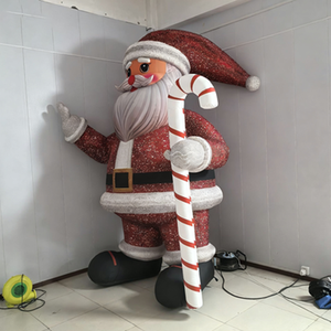 Luces LED <span class=keywords><strong>de</strong></span> Navidad en Oferta, Decoración Inflable para Puerta con Diseño <span class=keywords><strong>de</strong></span> Santa Claus con Bastón <span class=keywords><strong>de</strong></span> <span class=keywords><strong>Caramelo</strong></span> para Publicidad - Product Image 3