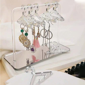 Hot Bán Trong Suốt Rose Gold Trang Sức Tổ Chức Bông Tai Móc Áo Hiển Thị Giá Chủ Áo Móc Đứng <span class=keywords><strong>Acrylic</strong></span> Bông Tai Chủ - Product Image 3