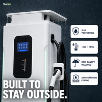 Équipement de recharge intelligent pour véhicules électriques DC 240 kW, double pistolet, écran 7 pouces, bande lumineuse LED verte, GBT CCS2, IP55, refroidissement par air, équipement EVSE