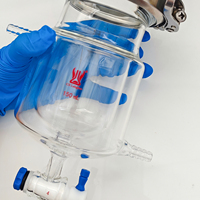 Reactor Abierto de Vidrio Borosilicato Transparente de Pared Gruesa con Doble Capa y Abrazadera de Brida, Suministros de Laboratorio CS Labglass