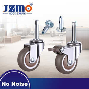 Niet-Ontsieren Vierkante Wielen 4-Pack | Draaibare Remwielen Kogellagers Zinken Oppervlak Zachte Schroefdraadbeschermers | Zware Steel - Product Image 1