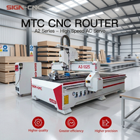 Routeur CNC à bois haute précision 4 axes avec unité rotative et changement d'outil manuel pour la production de piliers et statues en bois