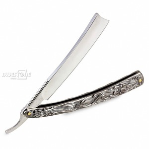 De aluminio Vintage borde recto de acero inoxidable de <span class=keywords><strong>la</strong></span> talladora del peluquero maquinilla de afeitar plegable cuchillo envío gratuito - Product Image 3