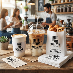 Gobelets à café jetables en plastique transparent PET personnalisés avec logo AT PACK, 12 oz, 16 oz, 20 oz, 24 oz, avec différents couvercles - Product Image 3