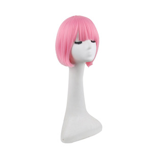 Peluca de <span class=keywords><strong>cosplay</strong></span> de anime Rem <span class=keywords><strong>Ram</strong></span> <span class=keywords><strong>Re</strong></span> <span class=keywords><strong>Zero</strong></span>, pelo corto azul y rosa, doble cola de caballo, conjunto completo para la cabeza, peluca de disfraz de dibujos animados para mujer - Product Image 2