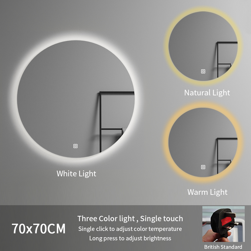 Luz retroiluminada de tres colores / Enchufe del Reino Unido