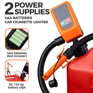 Bomba de Transferencia de Combustible Industrial de Plástico de 3.2 GPM, Operada por Batería de 12V CC, con Sensor de Parada Automática, Autocebante, Portátil, para Diésel y Gasolina - Product Image 3