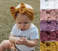 15 Kleur Baby Hoofdband Boog Elastische Nylon Kids Hair Band Baby Tulband Meisjes Cutie Elastische Headwraps Voor Baby Meisjes