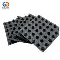 Planche de drainage rainurée en HDPE haute résistance, plaque de membrane rainurée, anti-fuite, anti-corrosion des racines, pour jardin sur toit, utilisation extérieure