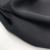 Tissu Nida Polyester Noir Normal pour Thobe Robe Arabe Vêtements Islamiques Musulmans Abaya Arabe