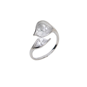 Bague ouverte en argent S925 avec double perle en forme de feuille, tendance, 23 perles de culture vivantes, accessoires de bricolage, plateau vide pour la création de bijoux, fournitures de perlage avec 5-6 perles multiples - Product Image 5
