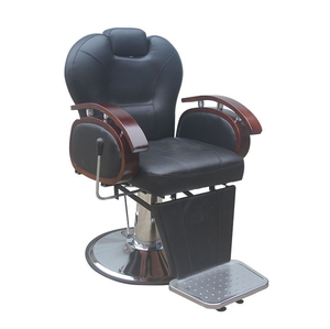 Sillón de Barbería Ajustable para Salón de Belleza y Spa, con Reclinación, Tapizado en Cuero - Product Image 1
