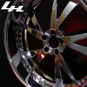 Juego de 2/3 Rines Forjados de Perfil Bajo, Cromados y Pulidos, Nueva Garantía de 5 Años para Chevy Camaro y Challenger Vintage - Product Image 5