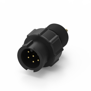 Molded Cable 6 Pin Connector IP67 Waterproof Nylon Housing Brass Contact - Product Image 3