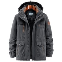 Veste d'hiver matelassée en polyester pour homme, grande taille, exclusive, respirante, imperméable, coupe-vent, avec fermeture éclair et col montant