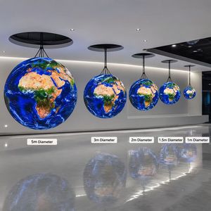 Écran LED sphérique flexible étanche pour installation suspendue en extérieur, mur vidéo d'animation 3D pour restaurant Planète - Product Image 2