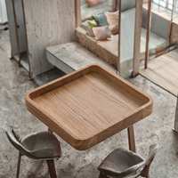 Assiette à dessert ronde en bois massif gravée, écologique, moderne et luxueuse, 7,5 pouces, plateau à collation, pour les fêtes, servir des fruits secs