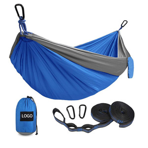 <span class=keywords><strong>Hamac</strong></span> de camping en nylon de haute qualité pour la randonnée, le trekking et les voyages, simple et double, capacité de charge de 200 kg, toutes saisons - Product Image 3