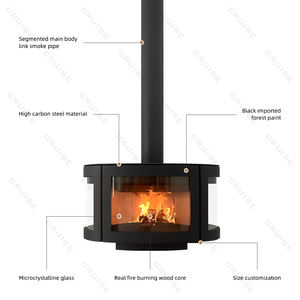 Crucero interior decorativo sin humo respetuoso con el medio ambiente <span class=keywords><strong>etanol</strong></span>/estufa de madera Buning 900-585-2500mm chimenea suspendida - Product Image 5