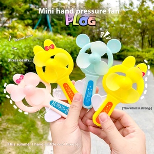 Mini Hand-Pressed Rabbit Fan Plastic Promotional Gift Idea for Students and Children Toy for Kids