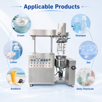Mélangeur de crème 1000L 500L 100L 200L, machine à mélanger les détergents liquides, homogénéisateur sous vide, machine à double sens pour cosmétiques et aliments