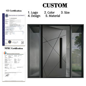 Porte d'Ingresso a Bilico di Sicurezza in Alluminio Battuto Personalizzate Arrivate dalla Fabbrica per Esterno Casa Cancello Principale - Product Image 3