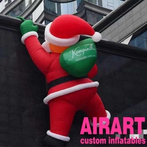 Mascotte Gigante di Babbo <span class=keywords><strong>Natale</strong></span> Arrampicatore per <span class=keywords><strong>Natale</strong></span>, Pallone Gonfiabile Durevole da Parete per Supermercati - Product Image 1