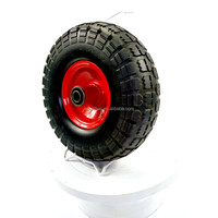Camion à main en mousse PU solide anti-crevaison sans plat 4.10/3.50-4 roues en caoutchouc de remplacement Trolley brouette pneus inde