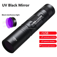 365nm Mini Led Uv Lumières Avec Alliage D'aluminium Usb Rechargeable Uv Lampe De Poche Torche Pointeur Laser Stylo Lumière Violet Uv Lampes De Poche