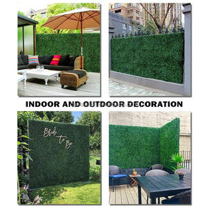 Anti-uv parete verticale erba artificiale verde verde foglia giardino piante verdi decorazione della parete - Product Image 5