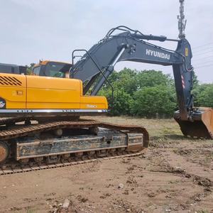 Excavatrice sur chenilles hydraulique Hyundai 375LVS d'occasion, 37 tonnes, moteur Cummins, fabrication coréenne, chargeuse-pelleteuse, travaux de construction, mine - Product Image 1