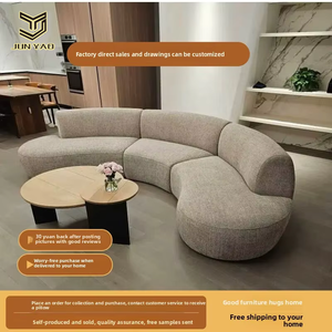 Conjunto de muebles para el hogar de lujo escandinavo moderno, mesas de centro pequeñas Grandes, sofá <span class=keywords><strong>Canapé</strong></span>, combinación de tela, sala de estar de piedra - Product Image 5