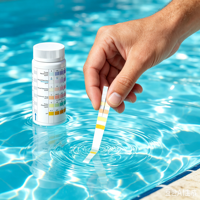 Bandelettes de test pour piscine 7-en-1, kit de test d'eau pour bassin, équipement de test de chlore pour l'eau, en promotion