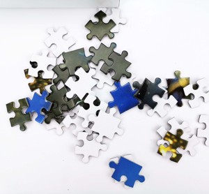 Puzzle en papier de 500 pièces de haute qualité, logo personnalisé imprimé, écologique, durable, <span class=keywords><strong>bleu</strong></span>, papillon, pour adultes, cadeaux - Product Image 5