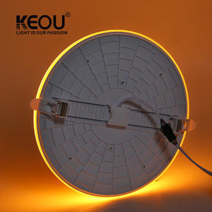 Panel de luz ajustable Keou 9W-36W RGB + CCT de doble color bicolor LED 4000K 3000K 6500K PC cuadrado ROHS SAA EMC certificado - Product Image 6