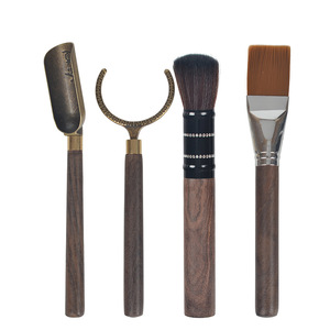 Accesorios para la ceremonia del té Kung Fu, juego de cuatro piezas, herramientas para el té con mango de madera para el té de la tarde - Product Image 5