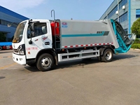 Camion compacteur de déchets Dongfeng, petit modèle 4x2, 10 m, diesel, boîte de vitesses manuelle, compression hydraulique