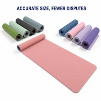 Tapis de fitness TPE rectangulaire personnalisé avec boîte de vente au détail, résistant à la transpiration, facile à nettoyer, pour centres de méditation, fournisseur en gros
