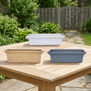 Pot de fleurs en plastique moderne biodégradable, résistant à la corrosion, facile à transporter, auto-absorbant, avec trou de drainage, pour suspension au sol - Vente en gros - Product Image 2