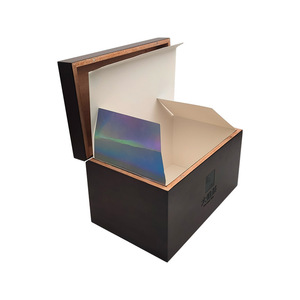 Caja de regalo de té de madera personalizada 28.6x18x17.7cm, rectangular, hecha a mano, para empaque de té, regalo artesanal - Product Image 3