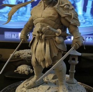 Benutzer definierte 3D-gedruckte Samurai <span class=keywords><strong>Leo</strong></span> Skulptur Figur CNC polierte Kunststoff-und Metall maschinen - Product Image 3