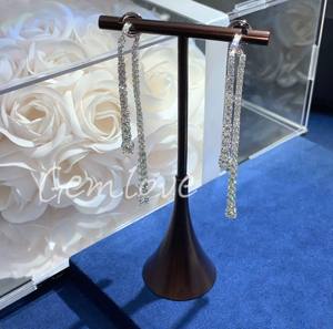 ต่างหูเพชรสำหรับผู้หญิงขนาด9K/14K/18K ดีไซน์เครื่องประดับแฟชั่นอินเทรนด์ได้รับการรับรองจากอีจีไอทอง9K/14K - Product Image 3