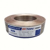 Fil de haut-parleur en cuivre toronné OFC transparent à 2 conducteurs 16 AWG 1,2 mm² de qualité audio