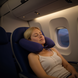 HB Sport Inflatable Travel <b>Pillow</b> 46.5x29.5cm <b>Neck</b> Support For <b>Airplane</b> Car Sleep - Product Image 3