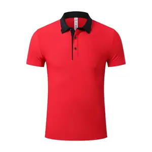 Grosir kaus Golf pakaian Olahraga kaus Polo Golf cepat kering Logo bordir sublimasi poliester kaus Golf pria